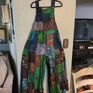 Africway Vibrant Patchwork Overalls
